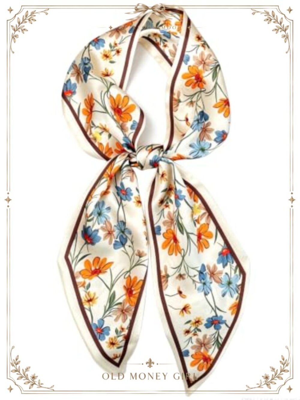 Silk Feeling Satin Hair Scarf Wrap Breathable Lightweight Neck Scarves Handbag